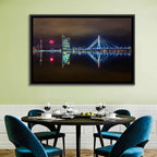 Vanšu Bridge Night Skyline Wall Art
