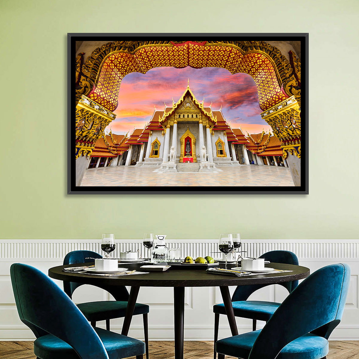 Marble Temple at Sunset Wall Art