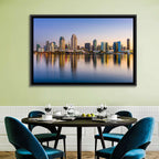 San Diego Skyline at Golden Dusk Wall Art