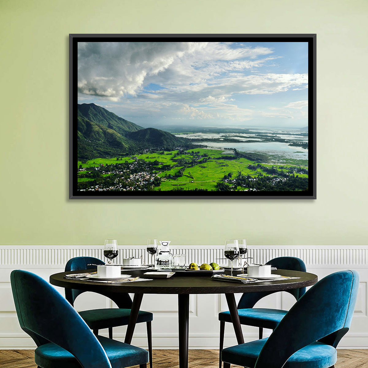 Wular Lake Wall Art in a room, landscape