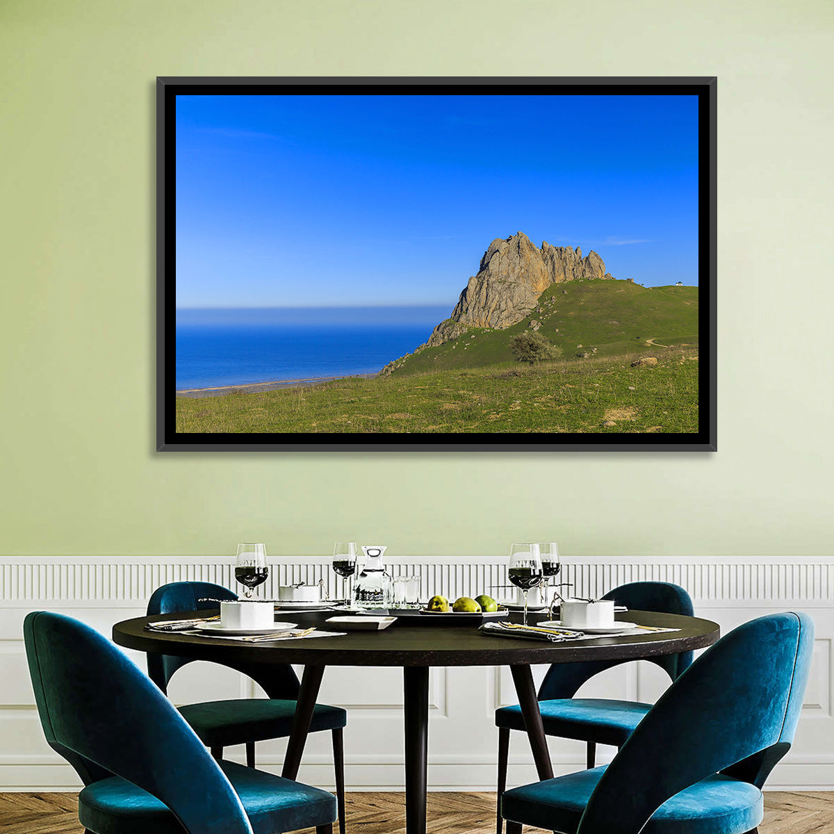 Beshbarmak Mountain Wall Art in a room, landscape