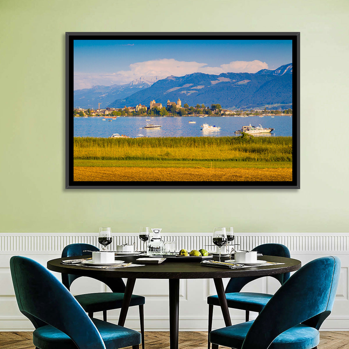 Rapperswil Castle Over Lake Zurich Wall Art