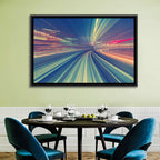 Monorail Night Light Trails Wall Art