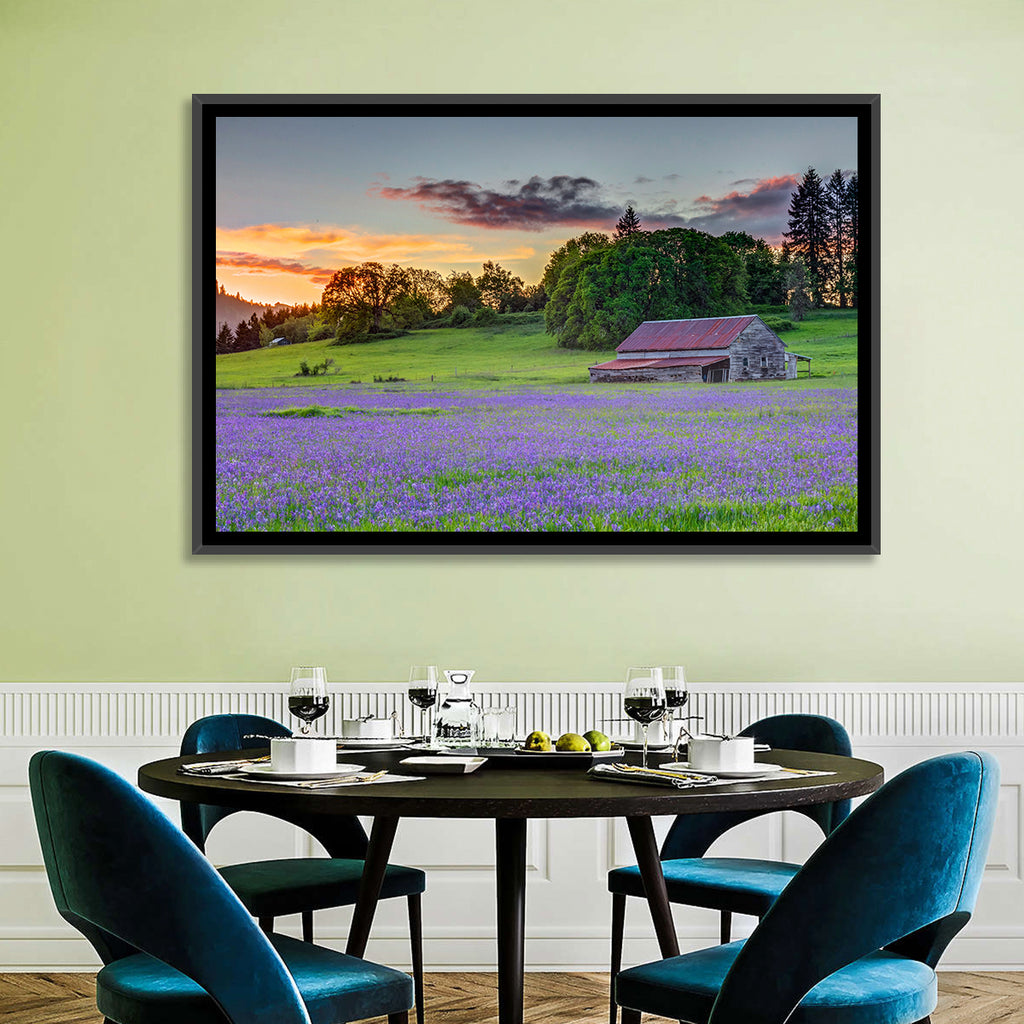 Willamette Valley Barn at Sunset Wall Art