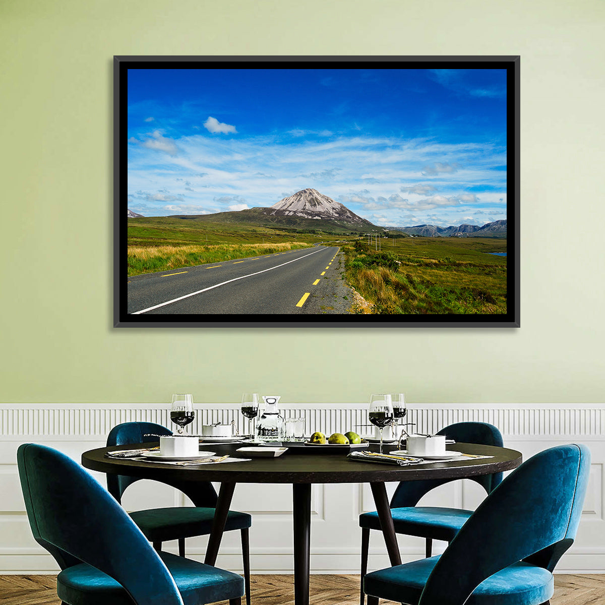 Mount Errigal Road Wall Art in a room, landscape