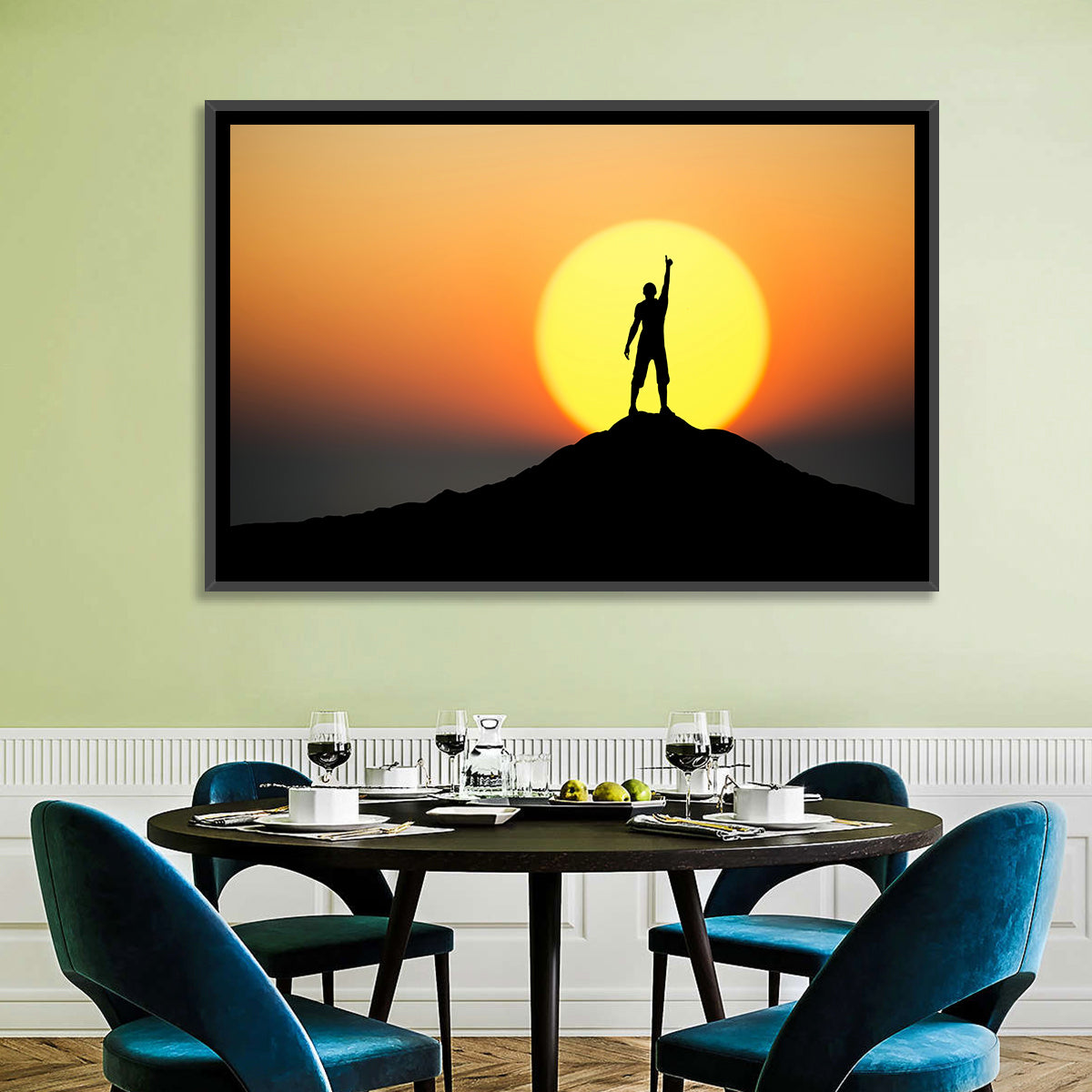 Champion Silhouette at Sunset Wall Art
