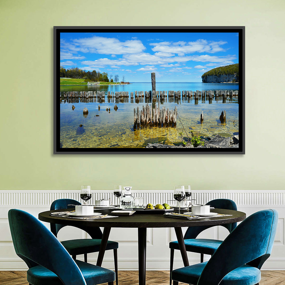 Big Bay De Noc Garden View Wall Art in a room, landscape