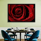 Red Rose with Dew Drops Wall Art