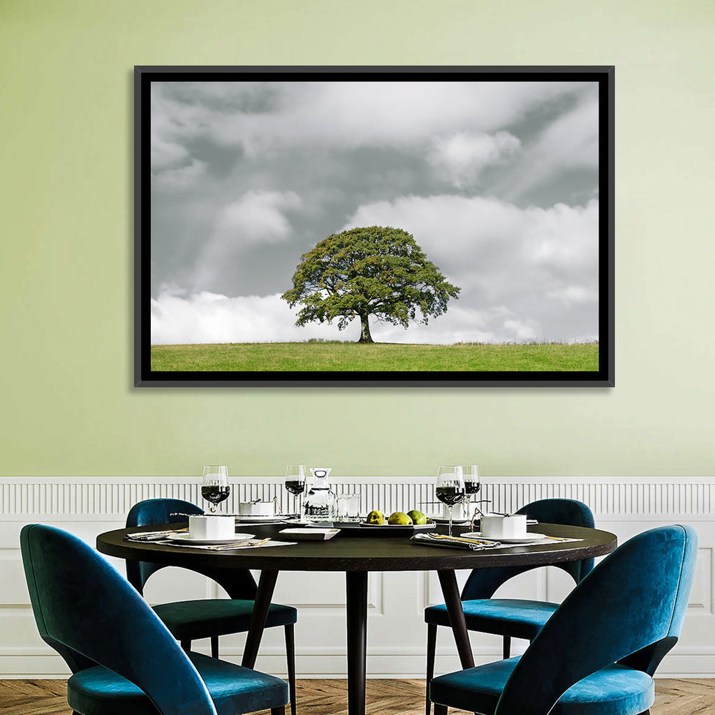 Solitary Oak in Meadow Wall Art