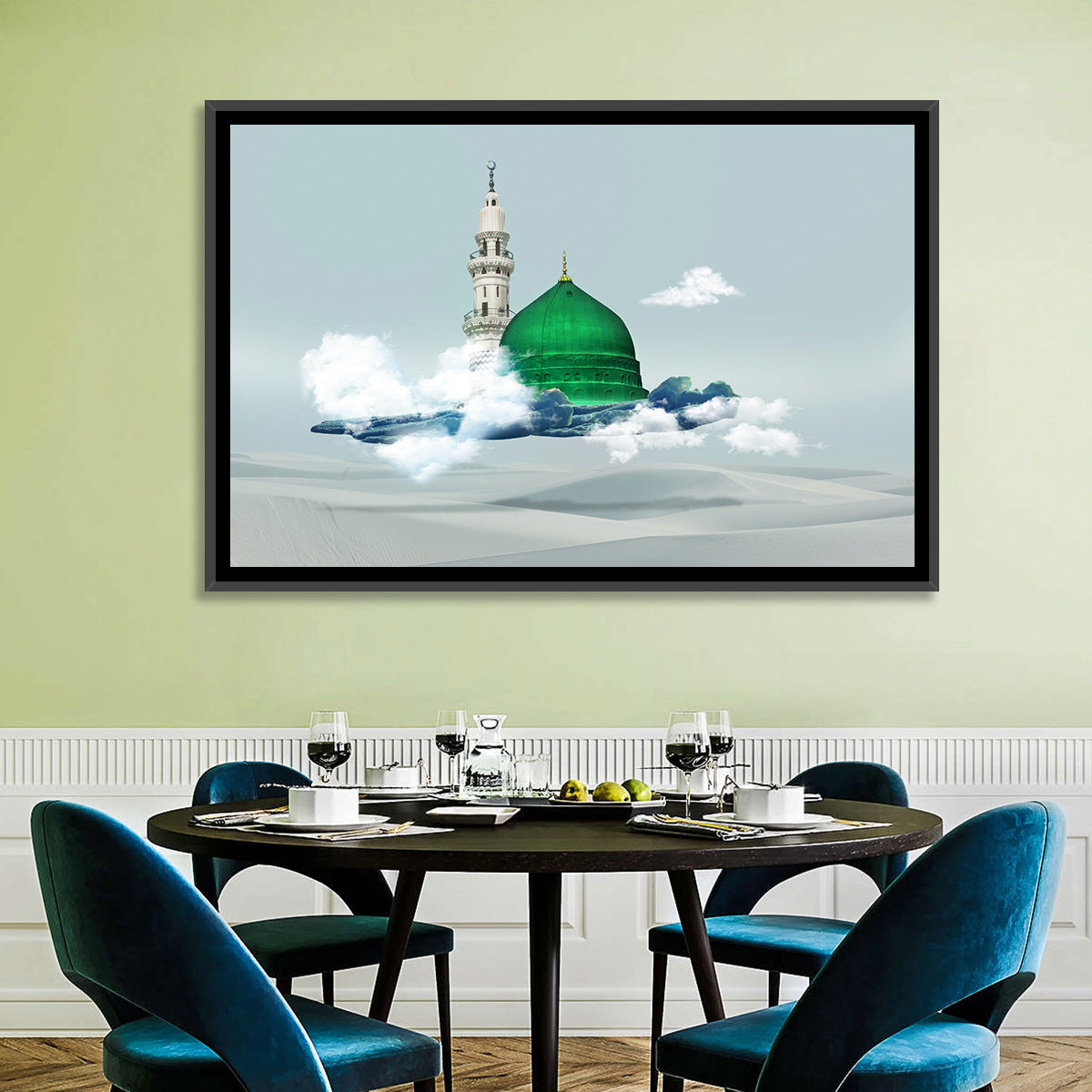 Green Dome of Al-masjid An-nabawi Wall Art