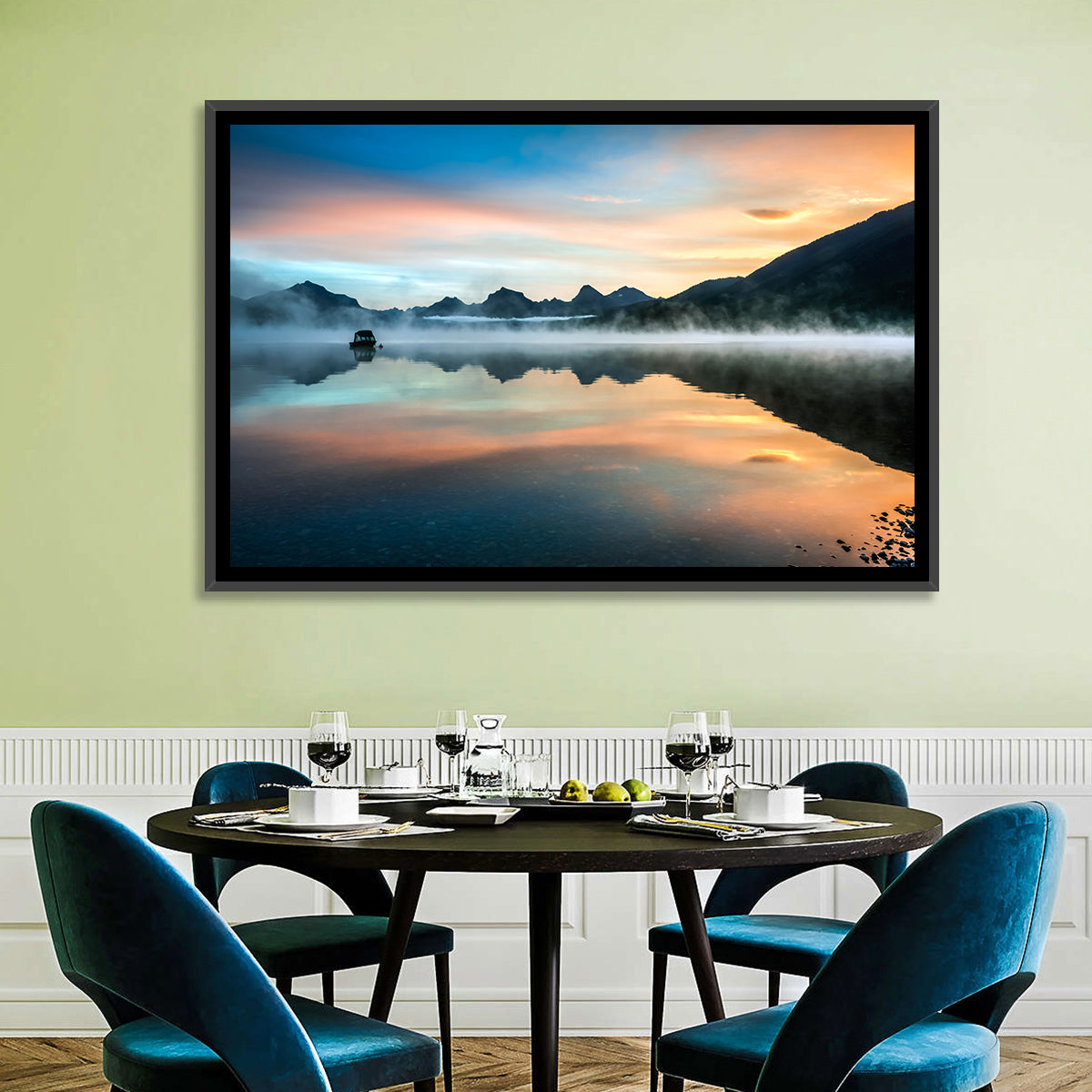 Lake Mcdonald Dawn Mist Wall Art