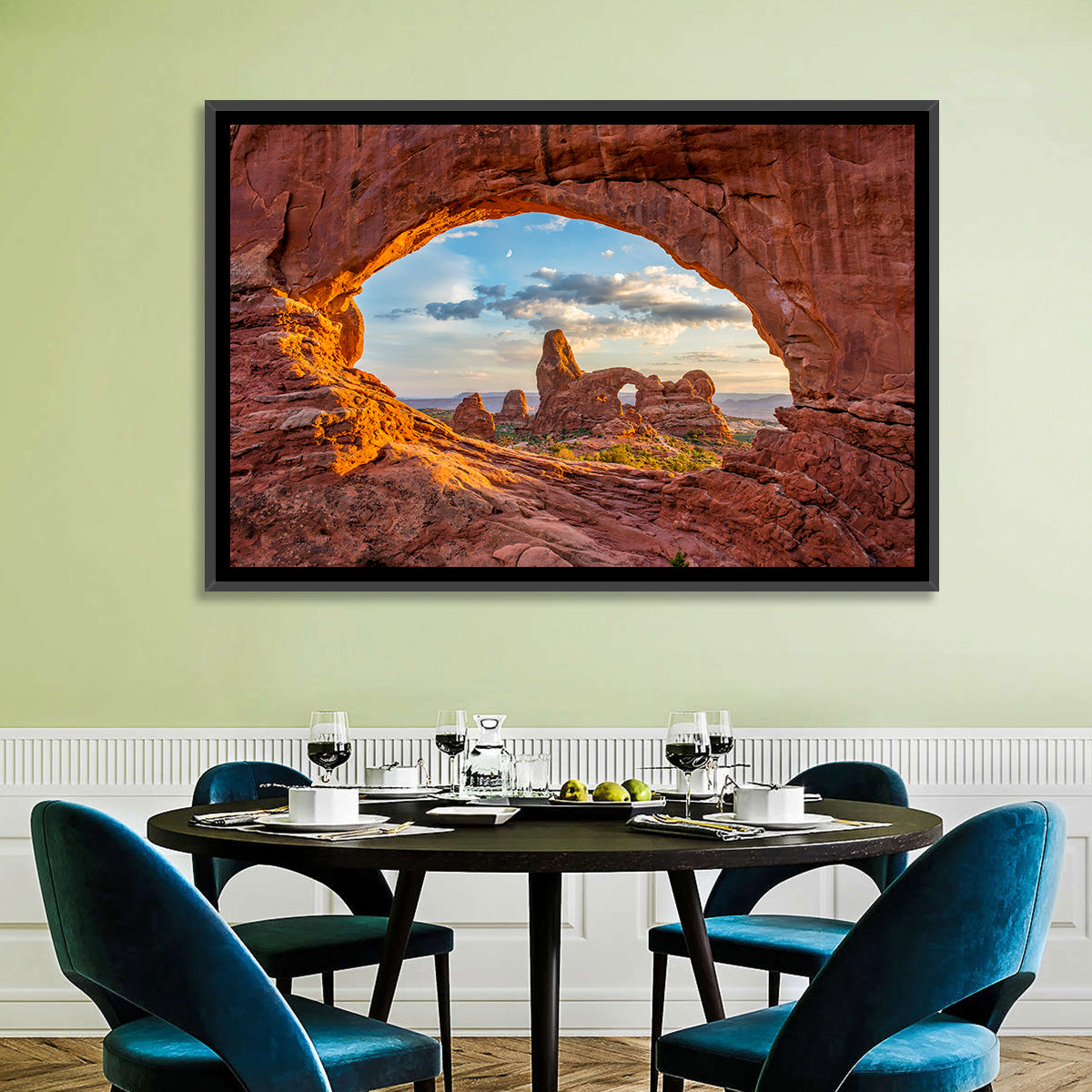 Turret Arch Through North Window Wall Art in a room, landscape