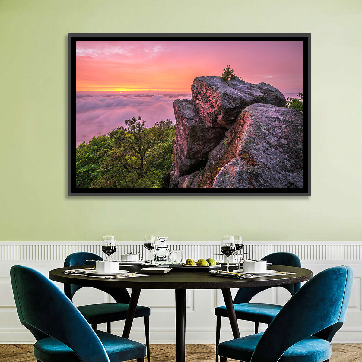 Pine Mountain Trail Sunset Over Cloud Sea Wall Art