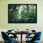Sunlit Jungle River Wall Art