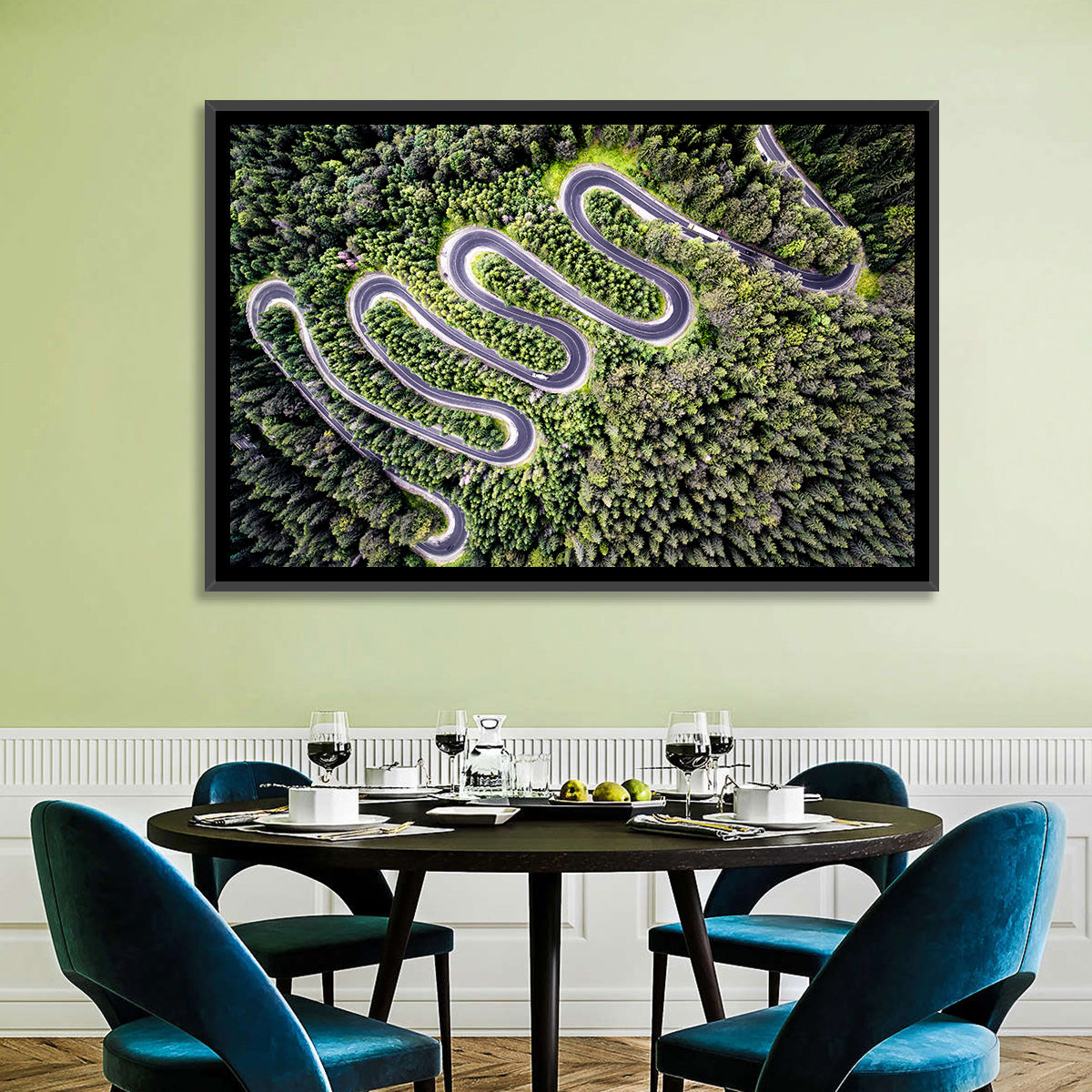 Serpentine Mountain Road Wall Art