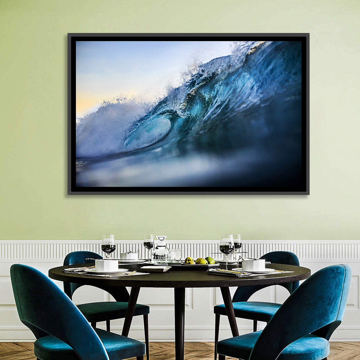 Golden Hour Barrel Wave Wall Art