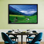 Snow-capped Peaks and Floral Meadow Wall Art