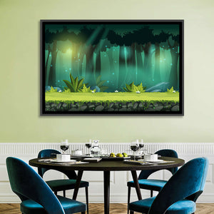 Digital Forest Landscape Wall Art