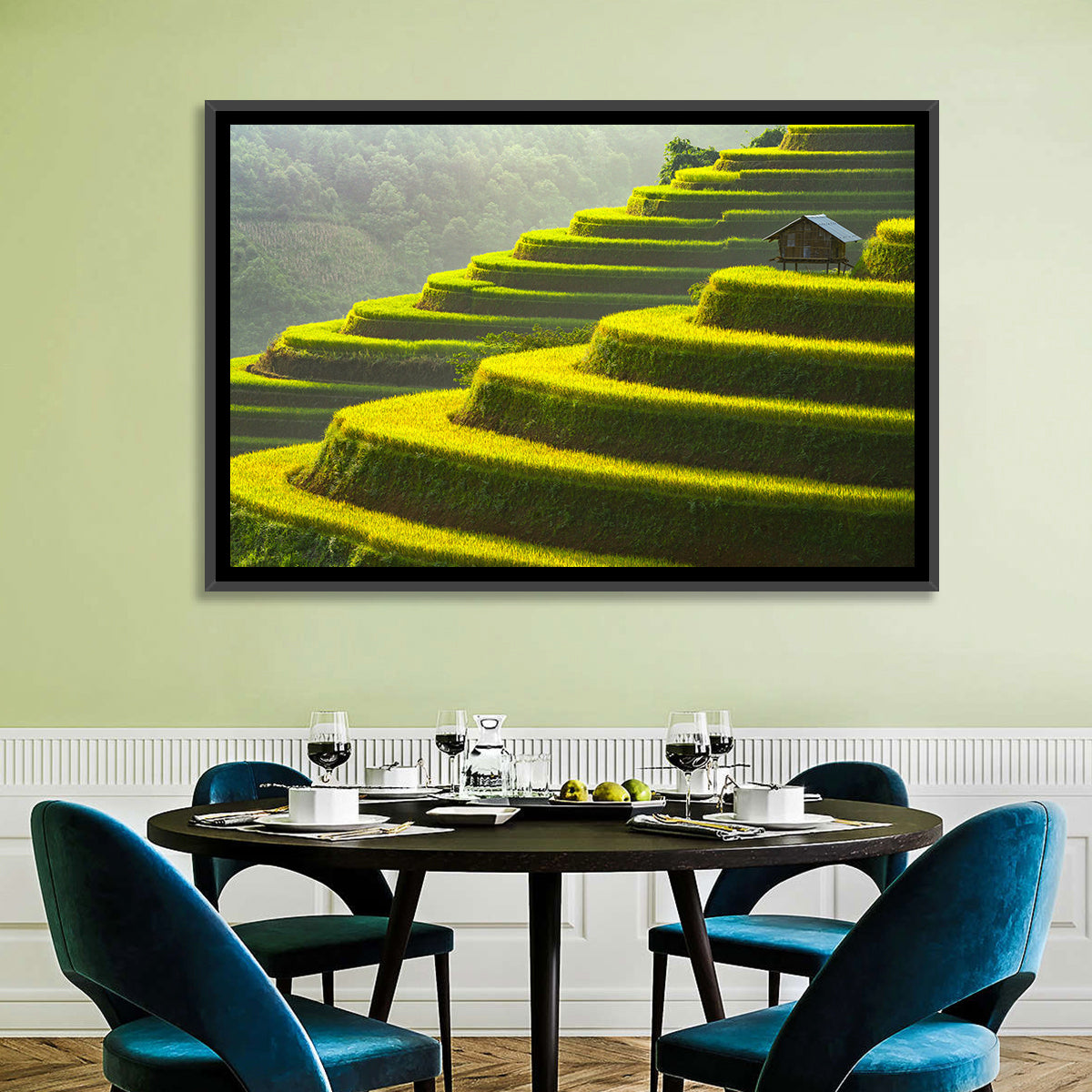 Golden Rice Terraces Wall Art