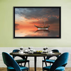 Dhow at Sunset Wall Art
