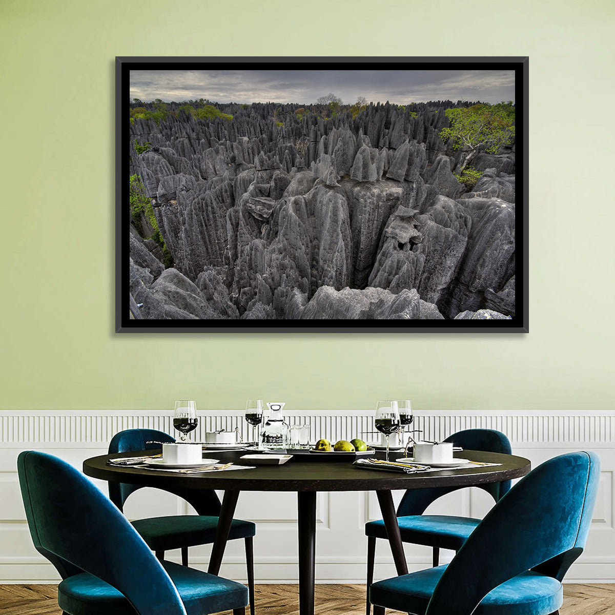 Tsingy De Bemaraha Pinnacles Wall Art in a room, landscape