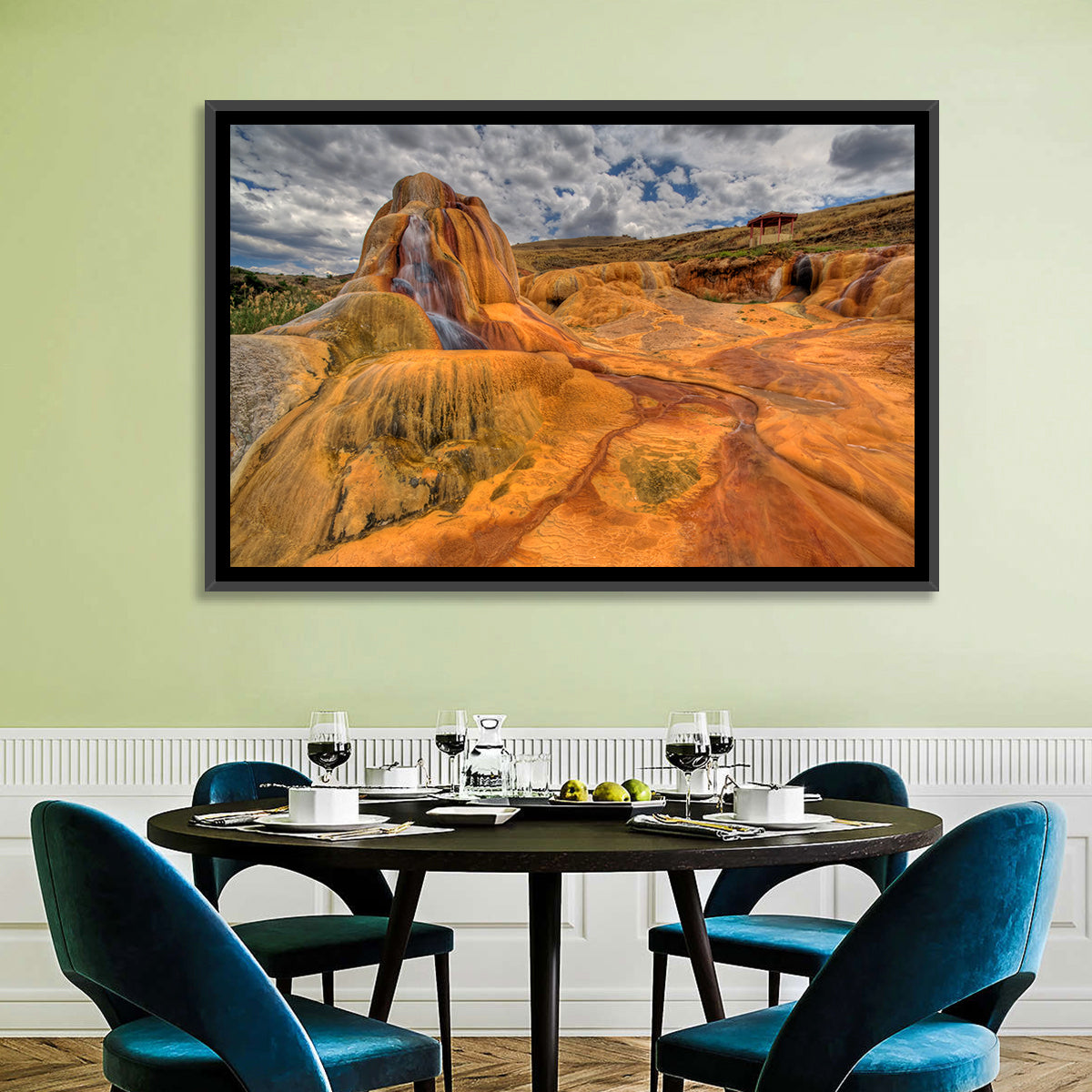 Clay Geyser Wall Art in a room, landscape