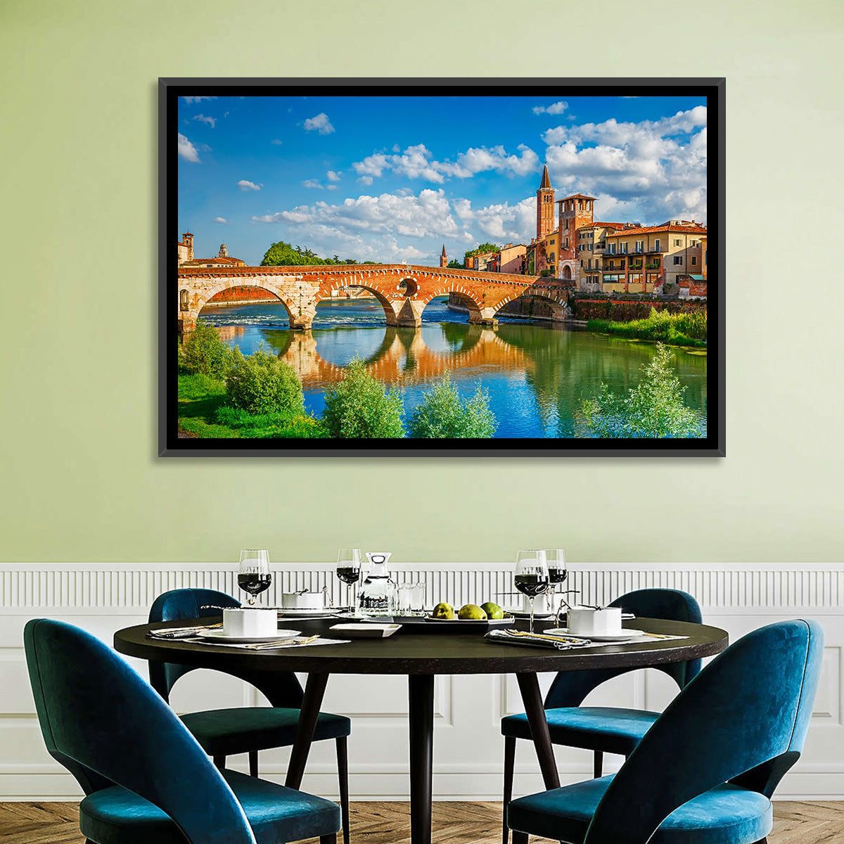 Ponte Pietra, Verona Wall Art in a room, landscape