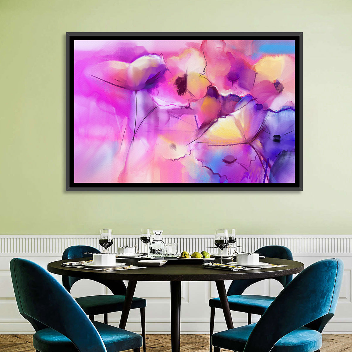 Abstract Tulip Garden Wall Art