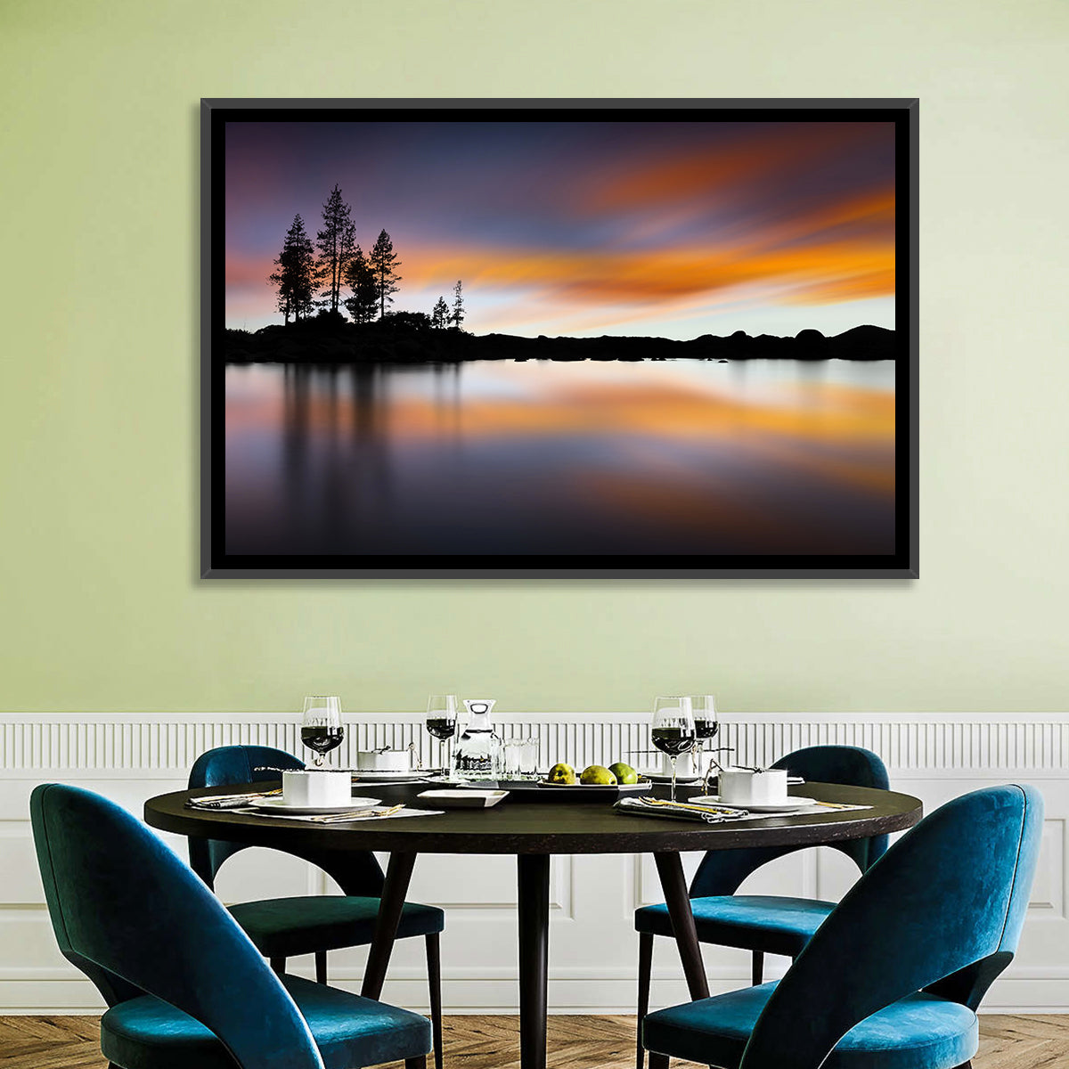 Lake Tahoe Golden Hour Reflection Wall Art