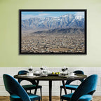Kabul from Above with Snow-capped Mountains Wall Art