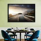 Golden Sunrise Coastal Road Wall Art