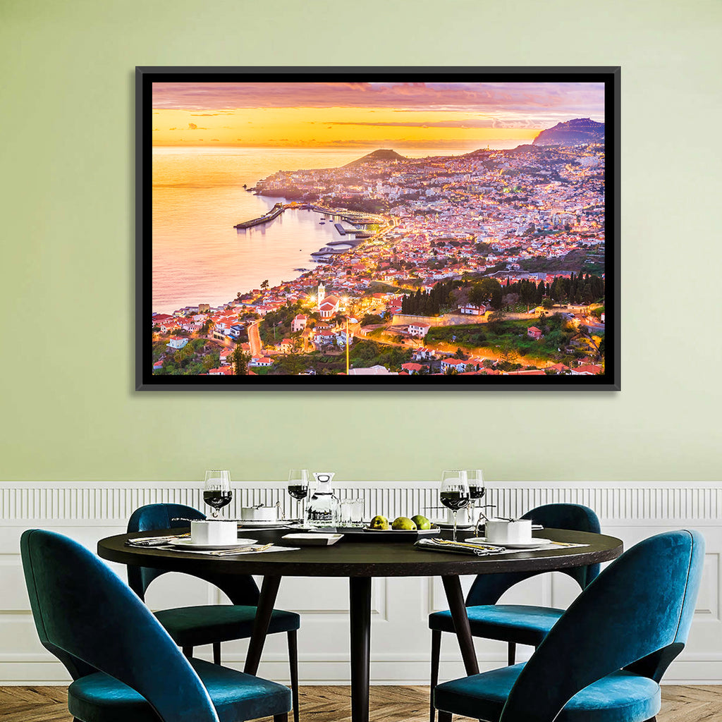 Funchal Harbor at Golden Hour Wall Art