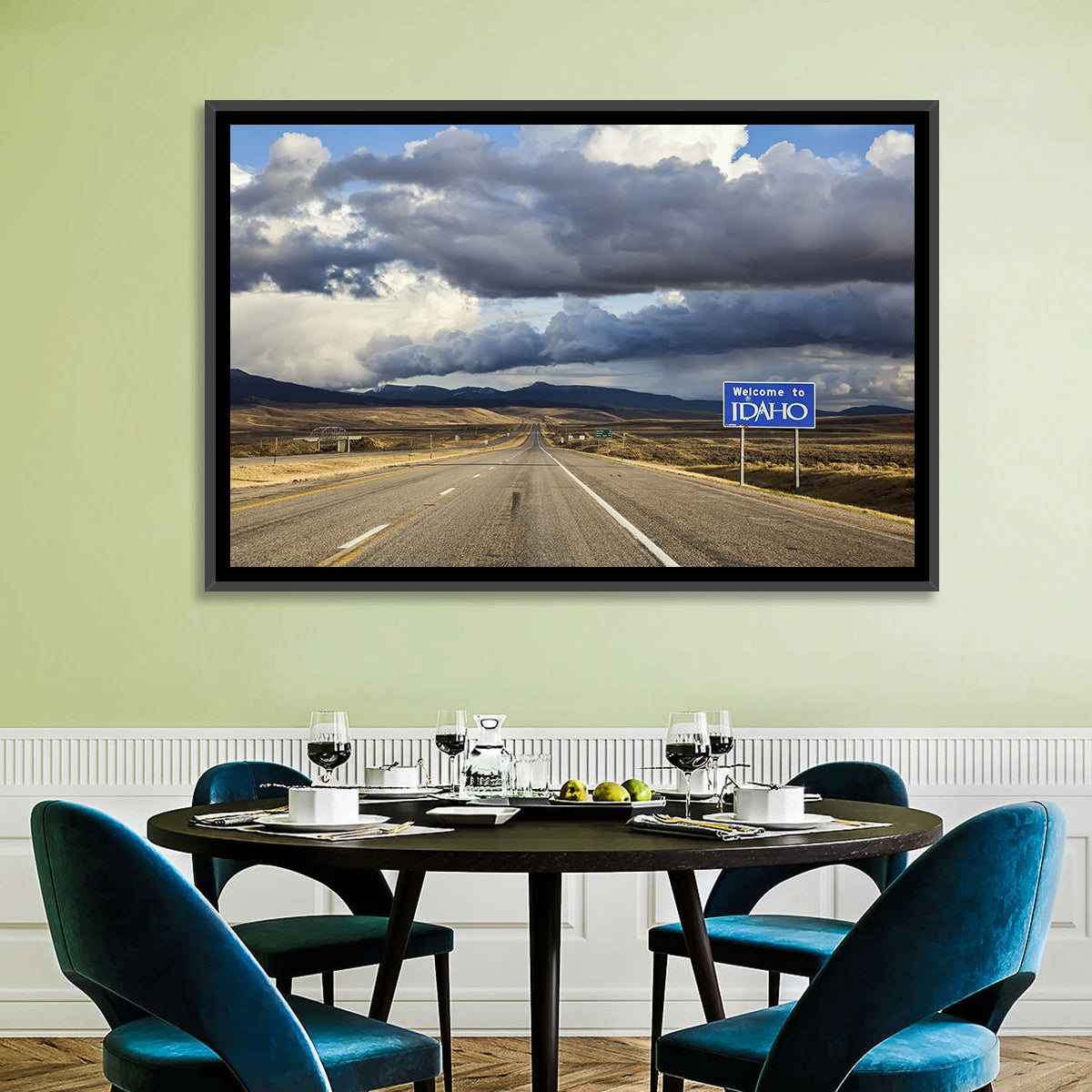 I-15 Idaho Highway Wall Art in a room, landscape