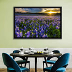 Texas Bluebonnet Field at Sunset Wall Art