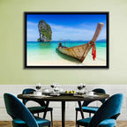 Krabi Longtail Boat Seascape Wall Art