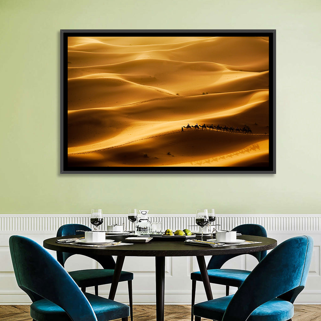 Golden Hour Camel Caravan Wall Art