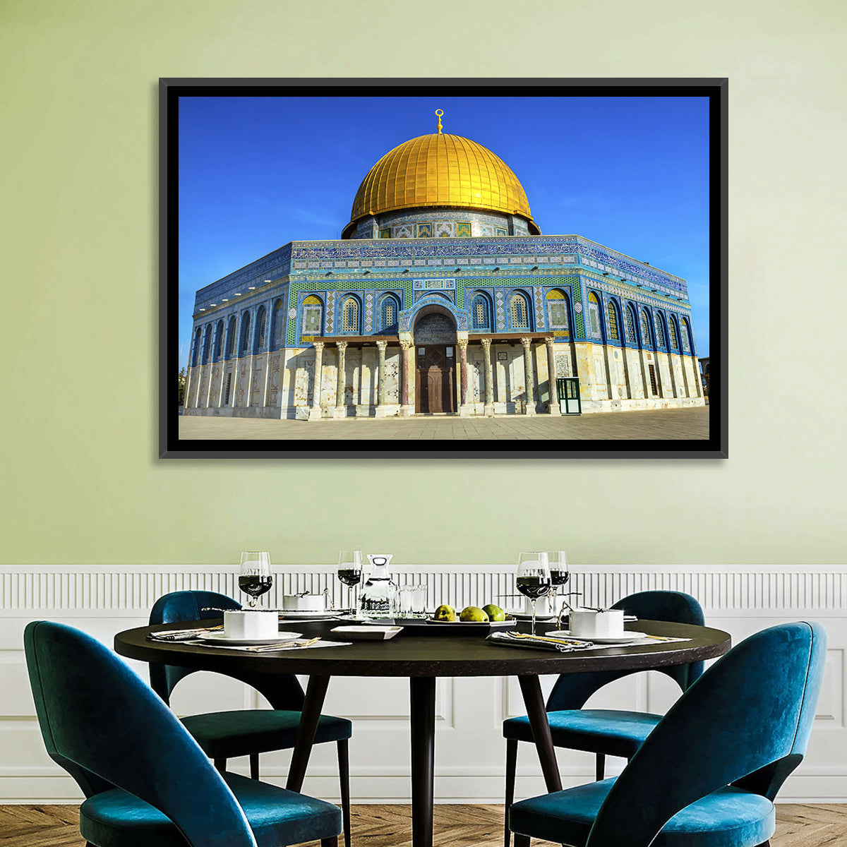 Dome of the Rock, Jerusalem Wall Art in a room, landscape