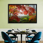 Portland Moon Bridge in Autumn Mist Wall Art