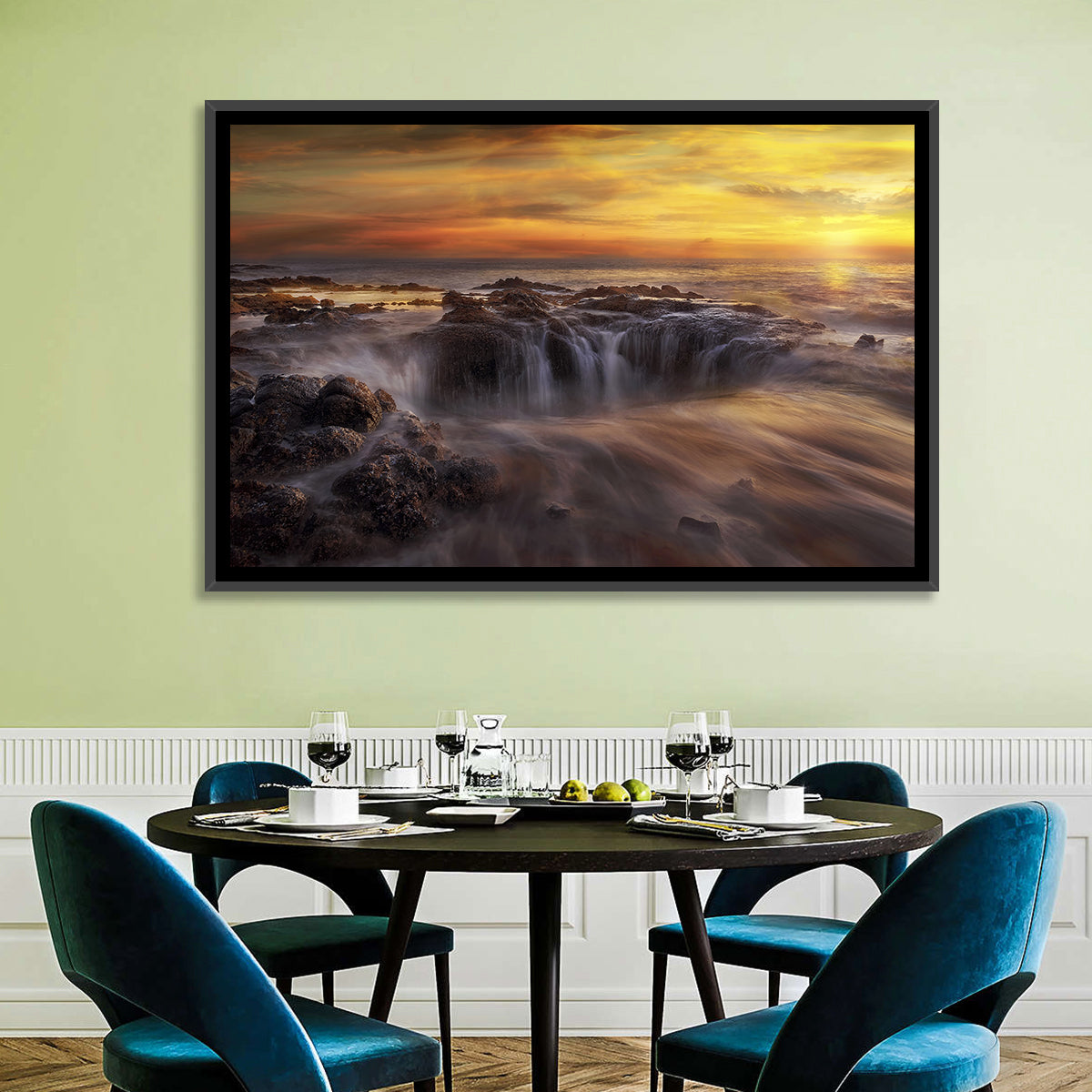 Thors Well at Cooks Chasm Sunset Wall Art