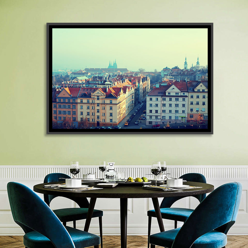 Prague Rooftops with St. Vitus Cathedral Wall Art