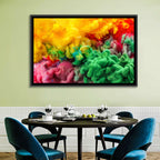 Vibrant Underwater Ink Cloud Abstract Wall Art