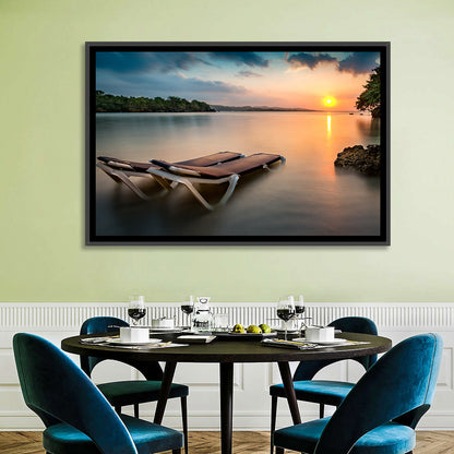 Beach Resort Sunset Wall Art