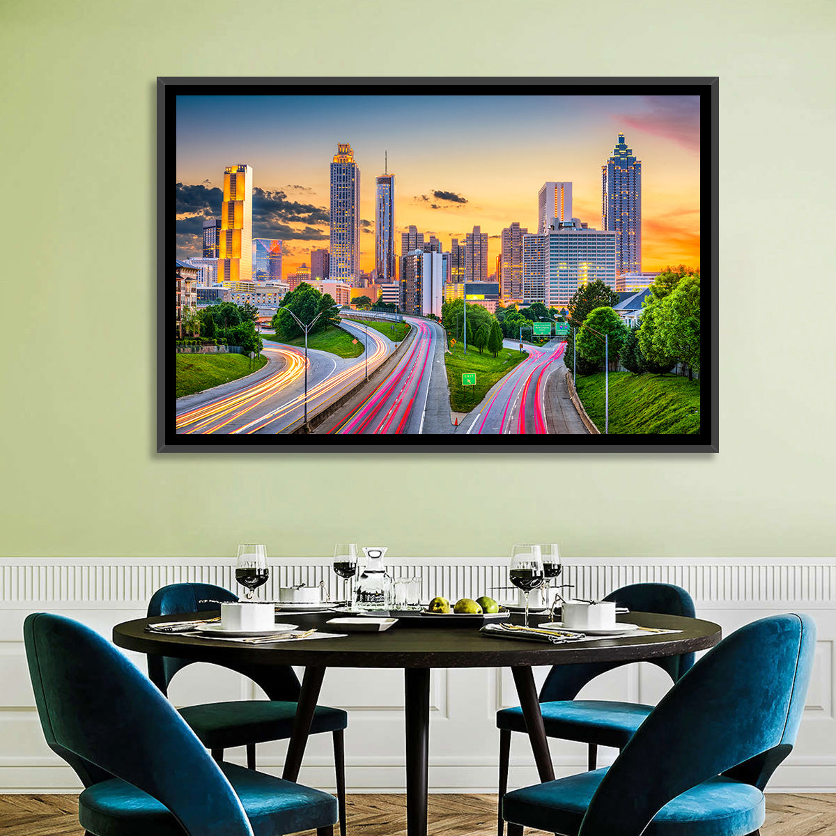 Atlanta City Skyline Wall Art