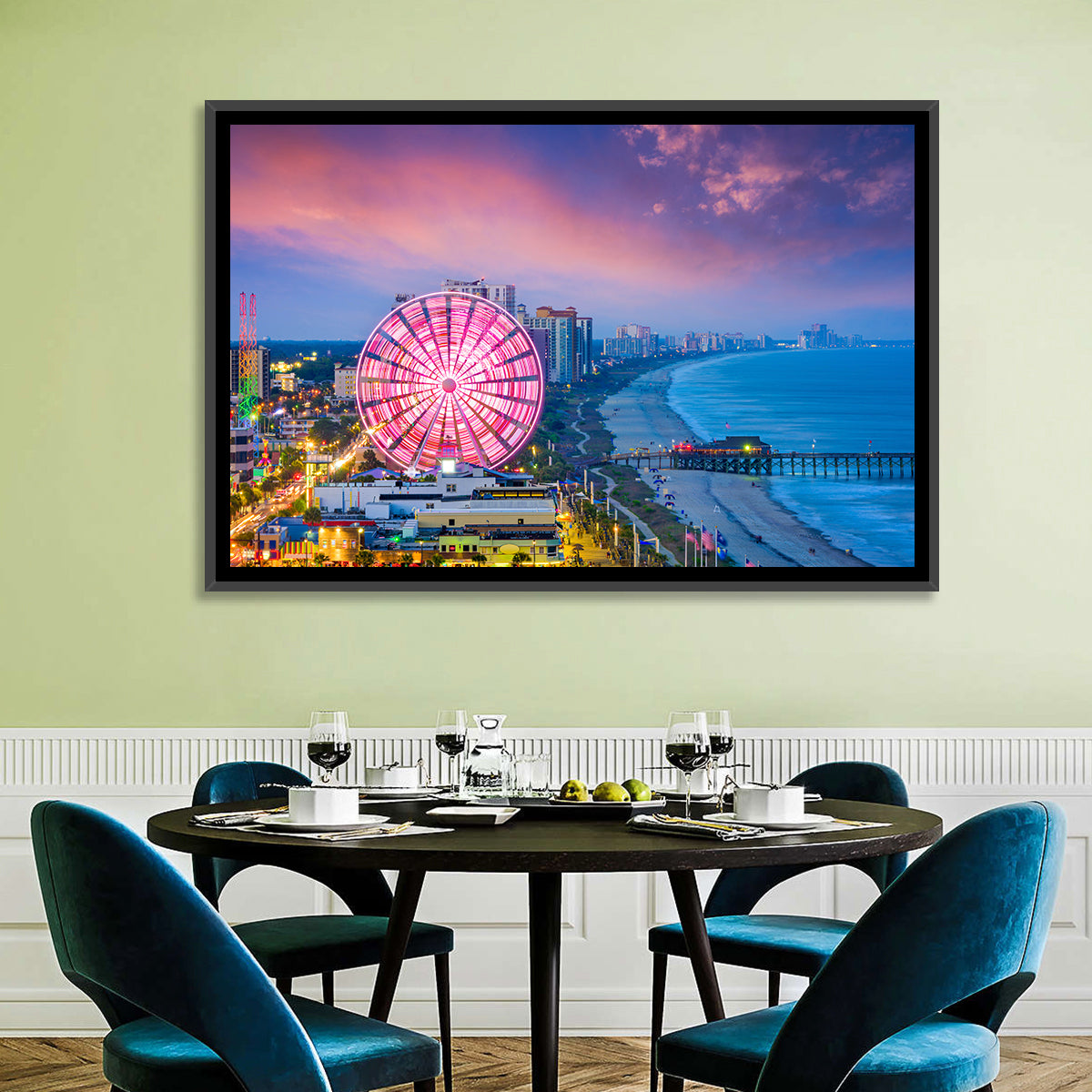 Myrtle Beach Skywheel at Twilight Wall Art