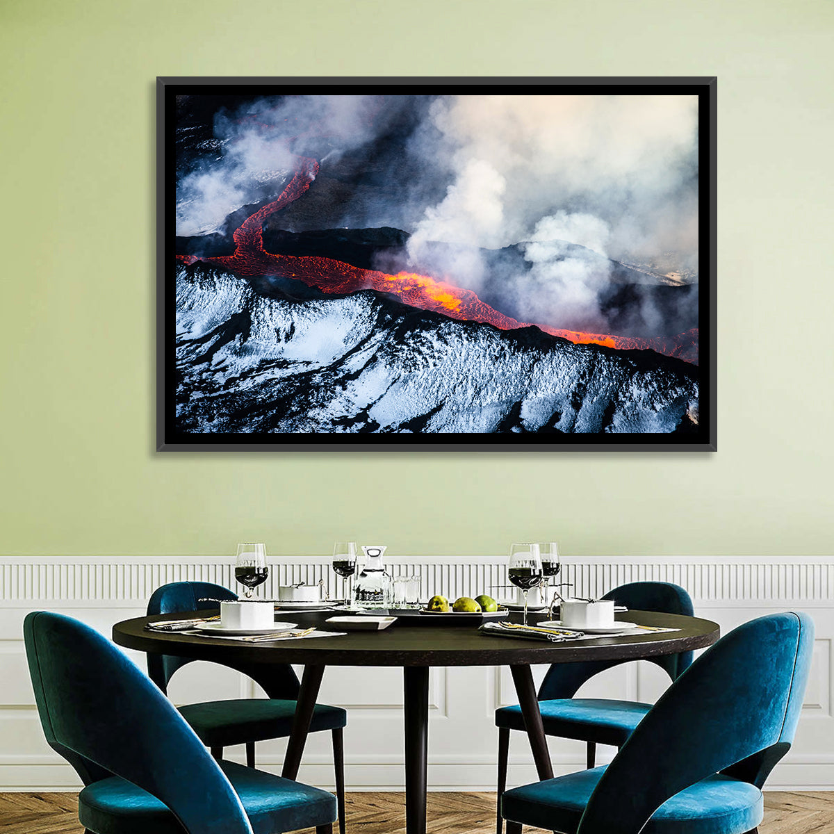 Snow-crusted Lava Flow Wall Art