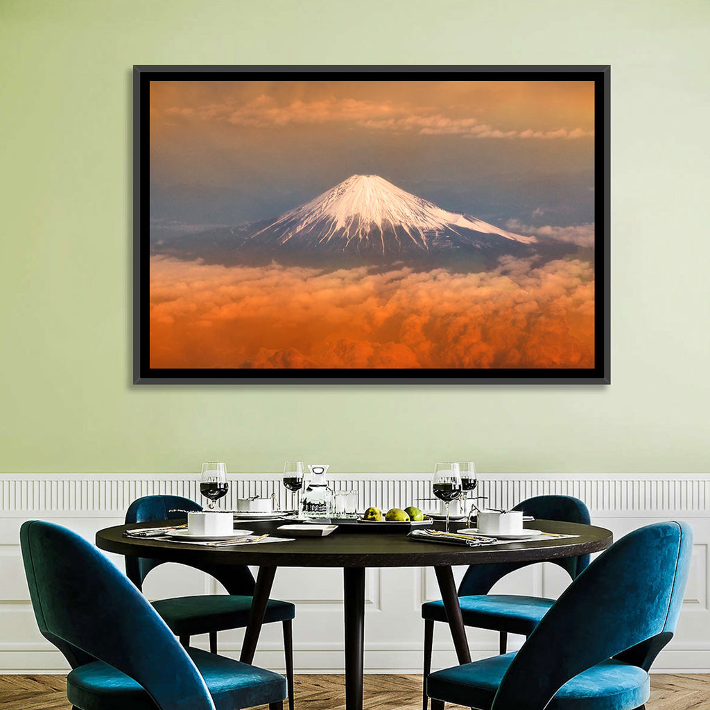 Snow-capped Mount Fuji at Sunset Wall Art