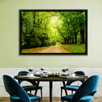 Sunlit Forest Pathway Wall Art