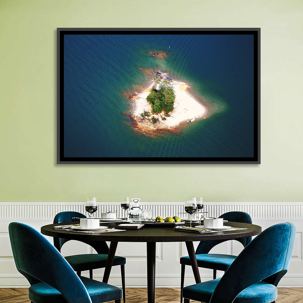 Lake Lanier Island Aerial View Wall Art