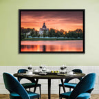 Corpus Christi Church Sunset Reflection Wall Art