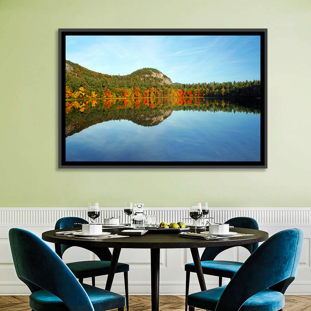 Echo Lake Autumn Reflection Wall Art